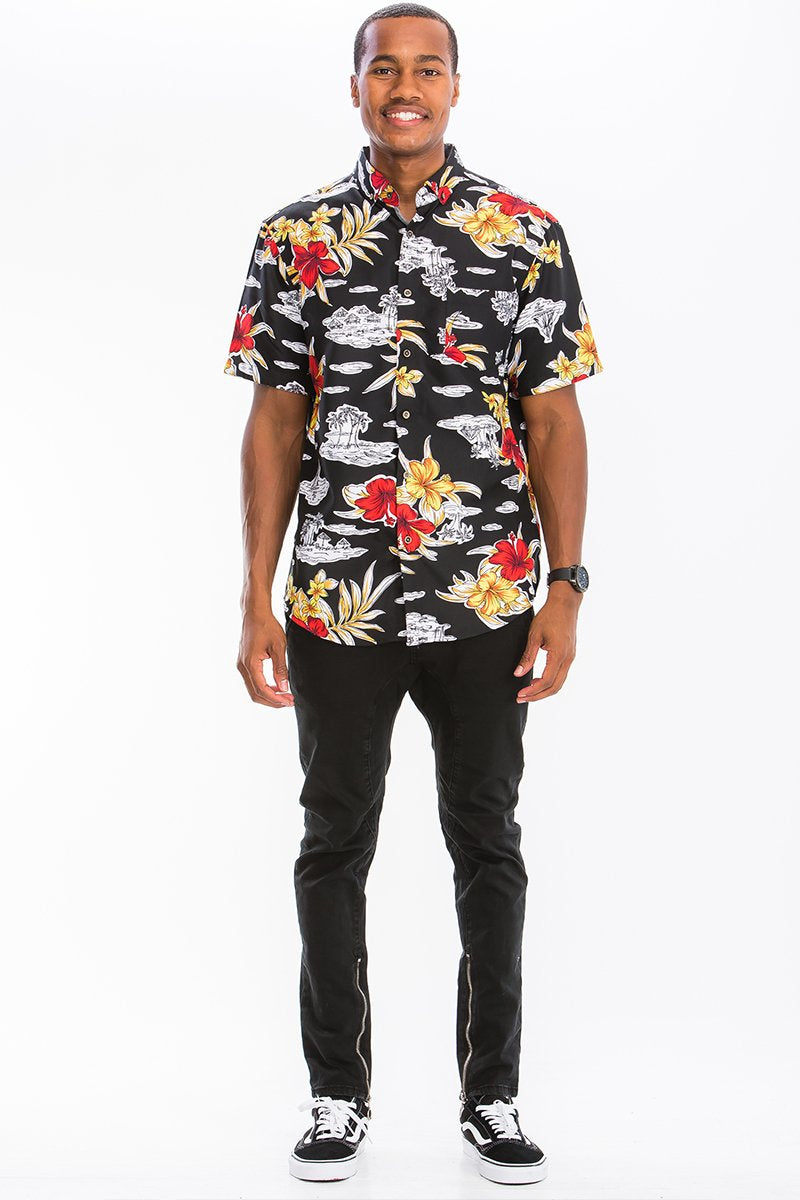 Hawaiian button down shirt