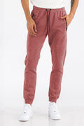 Men's WEIV Heathered Cotton Tapered Joggers with Zipper Pockets